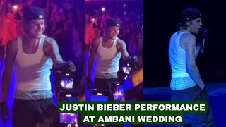 Justin Bieber Performance at Anant Ambani Radhika Merchant Sangeet ceremony [upl. by Arikihs611]