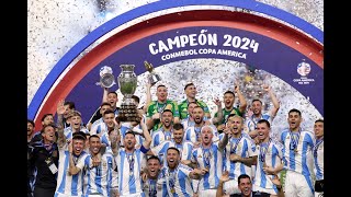 Messi Lifts Copa America Trophy 2024 [upl. by Eustazio]