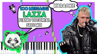 LAZZA  100 MESSAGGI  INSTRUMENTAL Piano Tutorial SANREMO 2024 [upl. by Nnadroj]