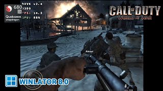 Winlator 80  CALL OF DUTY WORLD AT WAR  Snapdragon 680 [upl. by Bard114]