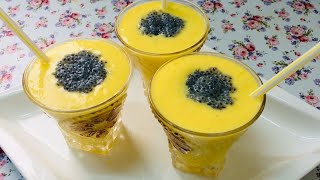 Homemade Mango Lassi made with few ingredients Its so delicious Easy amp Healthy lassi recipe [upl. by Iggy]