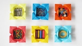 Make a Paper Box with Hearts in the Corners [upl. by Batruk554]