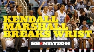 UNC beats Creighton but Kendall Marshall suffers broken wrist  NCAA Score Recap [upl. by Kavanagh]