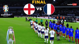 ENGLAND vs FRANCE  Final UEFA Euro 2024  Full Match All Goals  Realistic PES Gameplay [upl. by Garvy495]