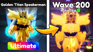 New ULTIMATE Golden Titan Speakerman is OP Toilet Tower Defense [upl. by Aissilem498]