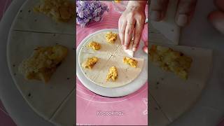 Mini samosasamosafolding samosafillingrecipe [upl. by Williamsen]