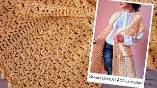 Chaleco SÚPER FÁCIL a crochet para mujer ¡Téjelo con 2 RECTÁNGULOS [upl. by Yentihw682]