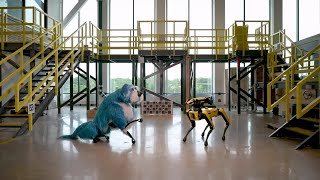 Robot Dog Given Sparkly Costume by Boston Dynamics [upl. by Stoddart]