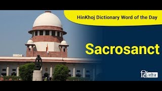 Meaning of Sacrosanct in Hindi  HinKhoj Dictionary [upl. by Cynde]