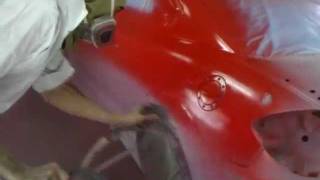 How to paint a car Its easy Paint job painter and HVLP paint gun Maaco Marietta [upl. by Graves]