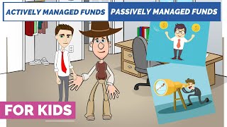 Actively Managed vs Passively Managed Funds Funds 101 Easy Peasy Finance for Kids and Beginners [upl. by Gerk]