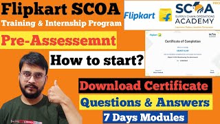 Flipkart SCOA PreAssessment Test  Flipkart SCOA PreAssessment Answers  Flipkart SCOA Internship [upl. by Peursem]