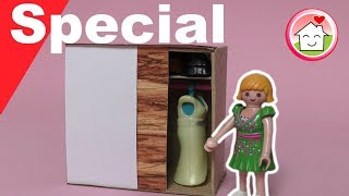 Playmobil deutsch  Pimp my PLAYMOBIL  Kleiderschrank mit Schiebetüren basteln  Familie Hauser [upl. by Sacksen]