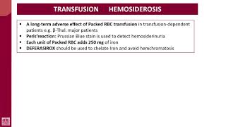 Hematology  4  U2L35  Transfusion hemosiderosis [upl. by Grosberg]