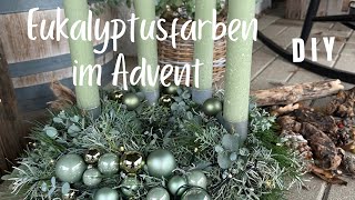 Adventskranz mit Eukalyptus DIY selber machen 🌿 [upl. by Pearlstein]