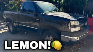 MY SILVERADO Z71 SINGLE CAB BREAKS DOWN IM SELLING THIS LEMON [upl. by Assennav57]