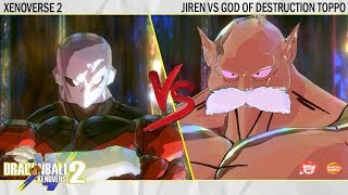 Jiren vs God of Destruction Toppo  Dragonball Xenoverse 2 [upl. by Jobi]