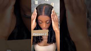 A closure byebye knots hair wig with water wave beautyforeverwig wigs hair [upl. by Noram638]