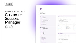 CSM Dashboard Mastery Unleash Your Customer Success Potential  Notion Template Full Review [upl. by Thurlow944]