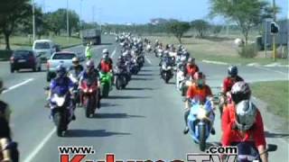 Hippo Day 3 part 1 The Mass Ride Through Richards Bay to the sports arena [upl. by Sirkin951]