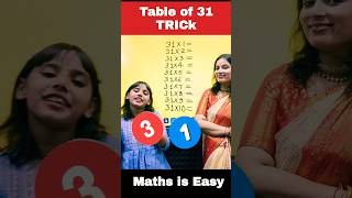 Easy Table Trick 🔥 of 31  Table of 31  Maths Trick maths fun trending reels ytshorts tables [upl. by Milman]