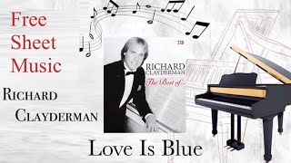 Love Is Blue  Richard Clayderman  Piano Tutorial  Piano Sheet Music  SheetMusicBox [upl. by Sadirah871]