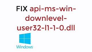 FIX apimswindownleveluser32l110dll Missing in Windows 1087 UPDATED 2019 [upl. by Anujra]