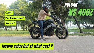 Bajaj Pulsar Ns400Z First Ride Ownership Review  Is it Worth Buying Over Dominar400 review bajaj [upl. by Neema]