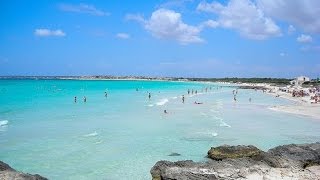 Overzicht Strand Playa es Trenc Zuid Mallorca Spain [upl. by Bohman]