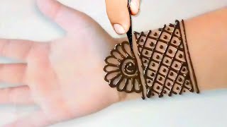 New Easy mehndi design for front hand  Simple Mehndi Design  Front Hand Mehndi Designs  Mehndi [upl. by Aimehs]