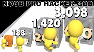 NOOB vs PRO vs HACKER vs GOD in PushHarder Update [upl. by Eudora232]