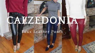 CALZEDONIA Faux Leather Pants  First Impressions with Mod Shots [upl. by Euqinehs427]