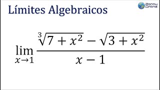 Límite algebraico con raíz cúbica y cuadrada  Caso especial de racionalización  Ruffini  MAPLE [upl. by Notnirt]