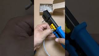 RJ45 crimping tool ￼with pass through connectors put RJ45 connector on FTP cable ինտերնետի կոնեկտոր [upl. by Minabe]