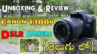 canon 1300d dslr camera unboxing and review in telugu  Best dslr for youtube beginners [upl. by Jozef]