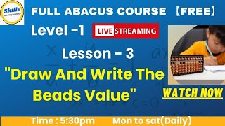 Abacus Class Lesson 3 How to Learn Beads Value on the Abacus Tool【Level 1】 [upl. by Anita]