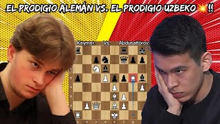 EL PRODIGIO ALEMÁN ENFRENTA AL PRODIGIO UZBEKO🤯💥  keymer vs Abdusattórov Prague Masters ronda 7 [upl. by Rima]