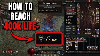 How to reach 400k LIFE on your Barb  CRAZY SCALING Diablo 4 Season 4 [upl. by Castor298]