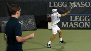 Tennis Lessons  Forehand Follow Through [upl. by Curkell]