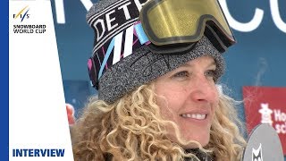 Lindsey Jacobellis  quotIm really happyquot  Feldberg  Ladies SBX  FIS Snowboard [upl. by Natika]