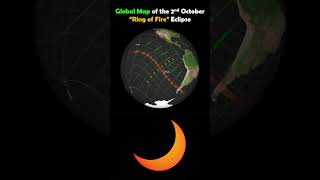 Global Map of the 2nd October Annular quotRing of Firequot Eclipse [upl. by Rudich]