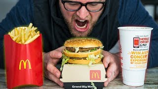 Challenging the FASTEST Grand Mac Meal Ever Eaten Matt Stonies under 1 Minute record [upl. by Garling]