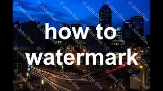 How to Watermark Your Photos  a Start to Finish Demo [upl. by Isleen]