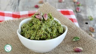 PESTO DI PISTACCHI SICILIANO solo pistacchi e olio [upl. by Neetsirk]