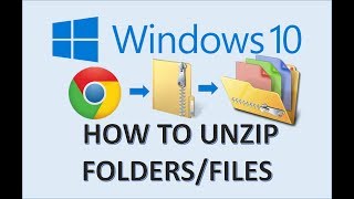 Windows 10  Unzip Files amp Folders  How to Extract a Zip File or Folder on MS Microsoft PC Explorer [upl. by Thomajan]