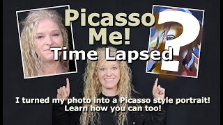 Turn Your Photo into a PICASSO PAINTING How to Draw amp Paint a Picasso Face Portrait  TIME LAPSE [upl. by Ayrad]