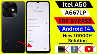 Itel A50 Frp Bypass Android 14 Without Pc  Itel A50 Frp Unlock  Itel A667LP Google Account Bypass [upl. by Dona261]