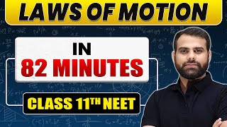 Complete LAWS OF MOTION in 82 Minutes  Class 11th NEET [upl. by Idner]