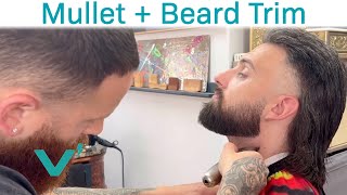 Modern Mullet  Beard Trim Tutorial  2022 Mens Hairstyles [upl. by Ahsila501]