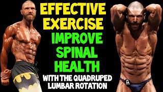 The Quadruped Lumbar Rotation Exercise to IMPROVE SPINAL HEALTH 4th Spinal Rotation Progression [upl. by Bittencourt]